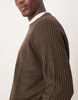 ASOS DESIGN oversized boxy fit knit crew neck sweater with ribbed sleeves in brown