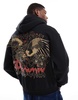 Bershka Phoenix back graphic hoodie in black