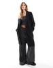 Stradivarius wool look jacket in black