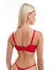 Ann Summers Fuller Bust sweet surrender non padded balcony lace and mesh bra in red