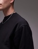 ARKET relaxed heavyweight sweatshirt with side panels in black