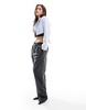 Bershka cropped blazer in dusty blue