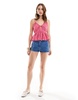 ASOS DESIGN baby doll cami in gingham