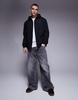 Armani EA7 hooded logo rain jacket in black