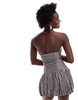 Bershka puffball mini dress in black & white plaid