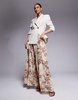 AFRM Sabina tiered maxi skirt with built-in shorts in snake print - part of a set