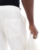 Bershka linen rich pants in white - part of a set