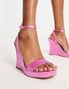 Aldo Nuala curved wedge sandals in pink