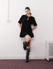 Reclaimed Vintage cord tea dress in black