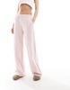 Bershka wide leg sweatpants in pink - part of a set