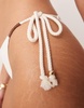 Stradivarius bikini bottom in white and brown