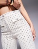 ASOS LUXE embellished boucle pants in cream - part of a set