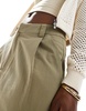 ASOS DESIGN wide leg crop pants in olive