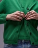 ARKET knit cardigan with button front in green - part of a set