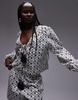 Topshop embroidered tie front beach shirt in white - part of a set
