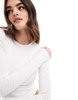 Bershka long sleeve baby tee two pack in black and white