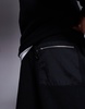 ASOS DESIGN tapered fleece sweatpants in black