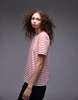 ARKET short sleeve t-shirt in pink and red stripes