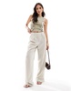 Miss Selfridge ribbon tank top in sage