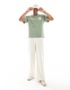 ADPT oversized t-shirt with backprint in pastel green