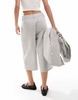 ASOS DESIGN long shorts in gray stripe