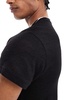 Bershka linen look t-shirt in black