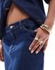 ASOS DESIGN denim maxi split front skirt in indigo