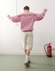 Aape By A Bathing Ape heart crew neck sweat in pink
