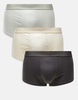 Brave Soul 3 pack boxers in charcoal, green, stone