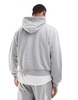 ASOS DESIGN premium 400gsm heavyweight boxy oversized hoodie in washed gray