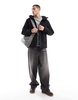Jack & Jones technical parka with padded lining in black