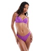 Ann Summers lace thong in bright purple