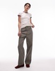 ARKET Amber barrel leg jeans in seam detail in washed khaki