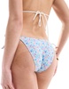 Cotton On cheeky tie side bikini bottoms in floral fraise print