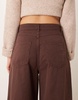 ASOS DESIGN wide leg pleated jean in brown tint