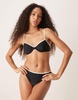 Abercrombie & Fitch contrast trim underwire bikini top in black - part of a set