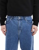 Bershka loose baggy fit jeans in dark blue