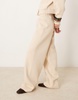 ASOS DESIGN sweat wide leg sweatpants in oatmeal - part of a set