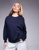 Armani Exchange central logo sweatshirt in navy