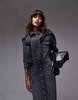 AllSaints Blair denim maxi dress in washed black