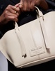 River Island leather tote bag in cream