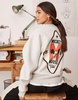 ASOS DESIGN Disney unisex boxy oversized scuba sweatshirt with Mickey Mouse prints in gray heather