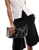 ASOS DESIGN scoop shoulder bag with studded eyelets in black