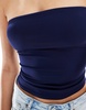 Bershka polyamide bandeau top in navy