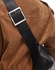 Topshop Charlie leather cross body bag in black