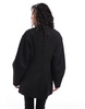 ASOS DESIGN cocoon sleeve collarless blazer in black