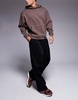 ASOS DESIGN parachute cord pants in black