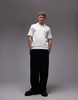 ARKET textured jersey short sleeve polo shirt in white