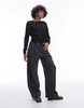 ARKET merino wool fine knit sweater in black