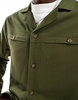 Another Influence camp collar utility shirt in olive
